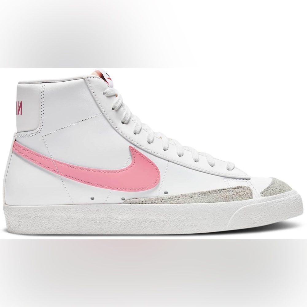 Pink high-top Nike Blazers